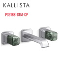 Vòi chậu rửa mặt âm tường, đá xanh - màu chrome Kallista P33168-GTM-CP