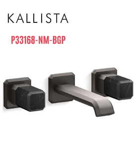 Vòi chậu rửa mặt âm tường, đá đen - màu đen Kallista P33168-NM-BGP