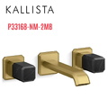 Vòi chậu rửa mặt âm tường, đá đen - màu đồng Kallista P33168-NM-2MB