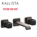 Vòi chậu rửa mặt âm tường, đá đen - màu đen Kallista P33168-NM-BGP