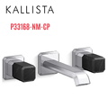 Vòi chậu rửa mặt âm tường, đá đen - màu chrome Kallista P33168-NM-CP