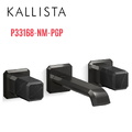 Vòi chậu rửa mặt âm tường, đá đen - màu đen Kallista P33168-NM-PGP