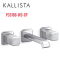 Vòi chậu rửa mặt âm tường, đá đen - màu chrome Kallista P33168-WC-CP