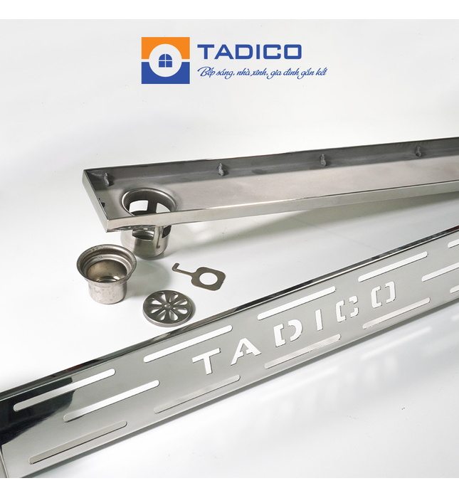 Phễu thoát sàn inox SUS304 Tadico LUX.TS.600×90