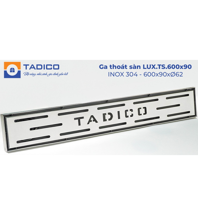 Phễu thoát sàn inox SUS304 Tadico LUX.TS.600×90