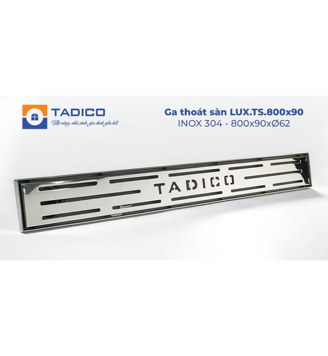 Phễu thoát sàn inox SUS304 Tadico LUX.TS.800×90