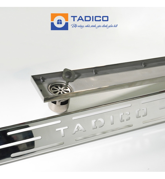 Phễu thoát sàn inox SUS304 Tadico LUX.TS.800×90