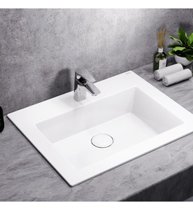 Chậu Rửa Mặt Dương Vành Chữ Nhật Caesar LF5017