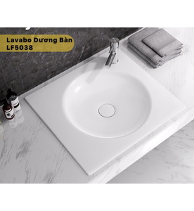 Chậu Rửa Lavabo Dương Vành Vuông Caesar LF5038