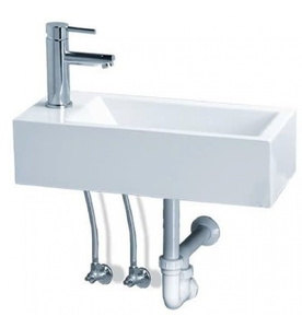 Chậu Góc Chữ Nhật Nhỏ Caesar LF5239L Vòi Bên Trái