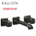 Vòi chậu rửa mặt 3 chân âm tường cổ dài màu đen Kallista P33169-00-PGP