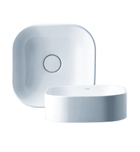 Chậu Rửa Mặt Đặt Bàn Vuông Bo Góc Caesar LF5256