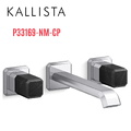 Vòi lavabo âm tường cổ dài, đá đen - màu chrome Kallista P33169-NM-CP