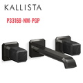 Vòi lavabo âm tường cổ dài, đá đen - màu đen Kallista P33169-NM-PGP