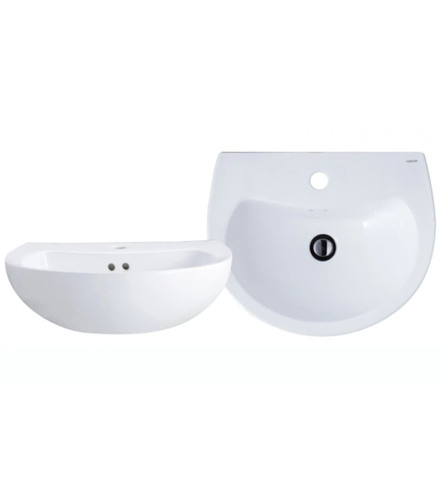 Chậu rửa mặt treo tường không chân Caesar L2150S 1 lỗ