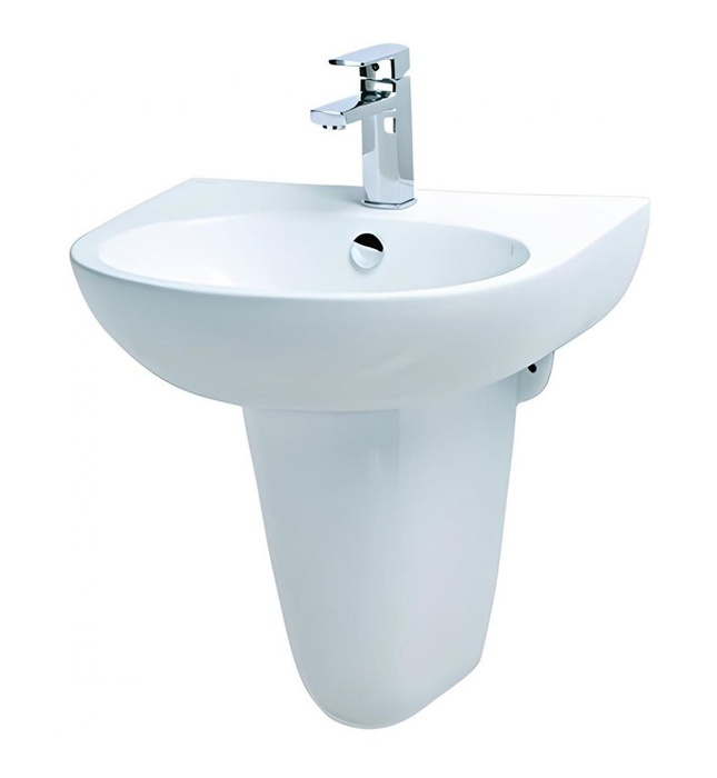 Chậu Lavabo Caesar Chân Ngắn L2152+P2443