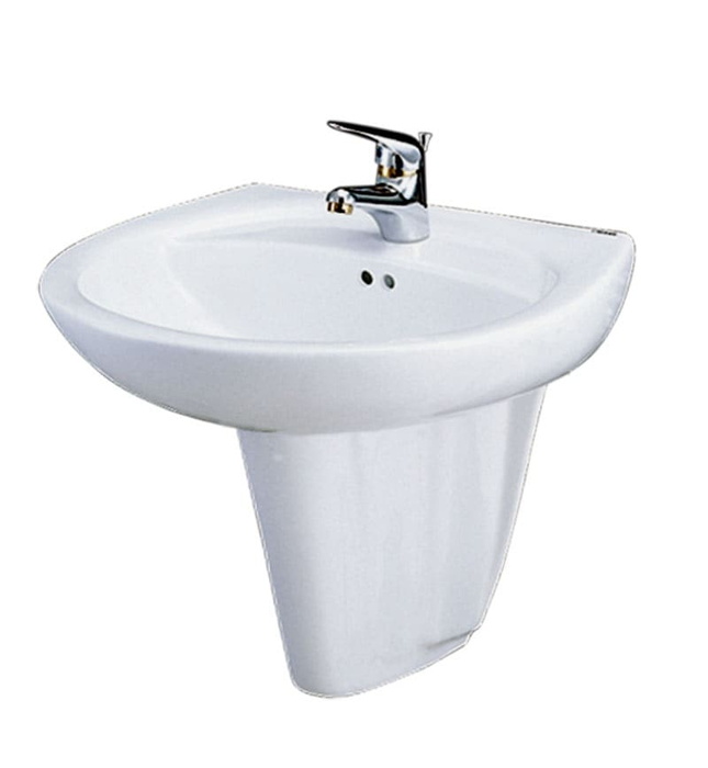 Chậu Rửa Lavabo Chân Lửng Caesar L2220+P2436