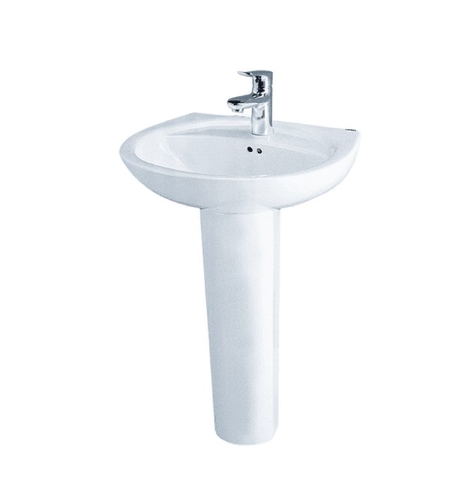 Chậu Rửa Lavabo Chân Dài Caesar L2220+P2437