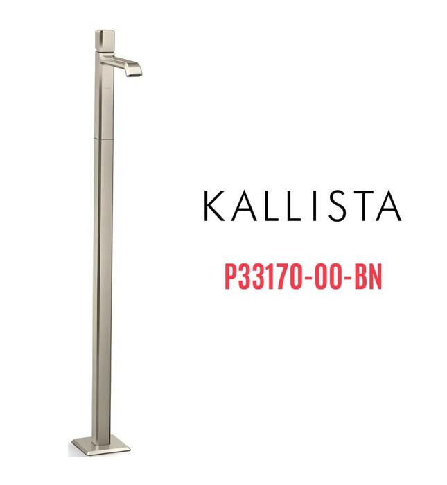 Vòi chậu rửa mặt đơn đặt sàn màu nickel Kallista P33170-00-BN