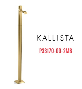 Vòi chậu rửa mặt đơn đặt sàn màu đồng Kallista P33170-00-2MB