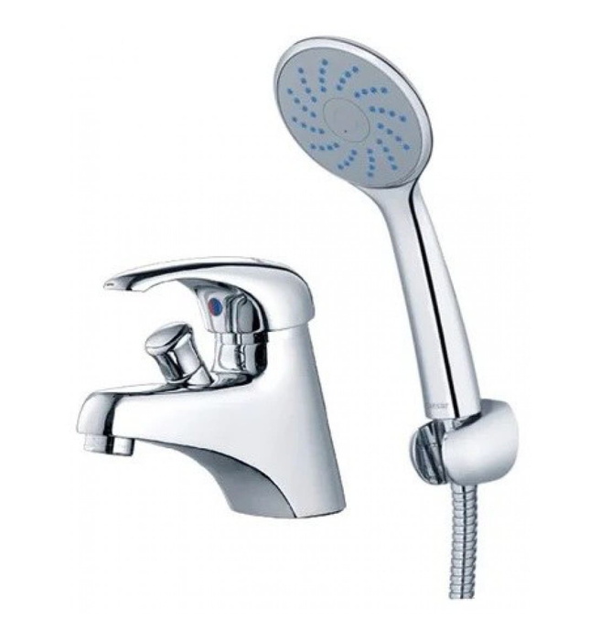 Vòi Lavabo Nóng Lạnh Kèm Dây Bát Sen Caesar B136CU
