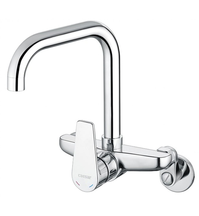 Vòi Rửa Bát Nóng Lạnh Cần Cứng Gắn Tường Caesar K535C