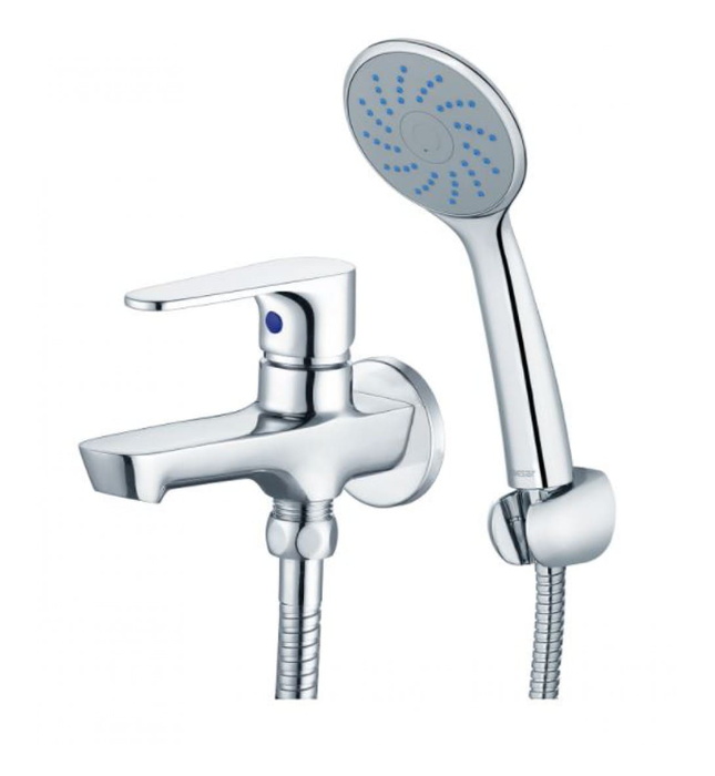 Vòi Sen Tắm Lạnh Caesar S063C Tay Sen Mạ