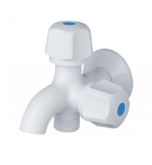 Vòi Lạnh Liền Sen Gắn Tường Bằng Nhựa Caesar W038P