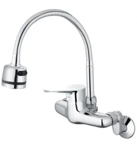 Vòi Rửa Bát Nóng Lạnh Cần Mềm Gắn Tường Caesar K526C