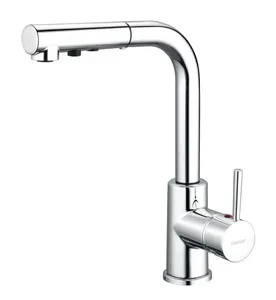 Vòi Rửa Bát Nóng Lạnh Dây Rút Caesar K915C Cần Cứng Gắn Chậu
