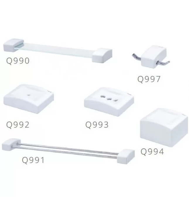 Bộ phụ kiện phòng tắm 6 món sứ Caesar Q990-A6-PW (Q990A6)