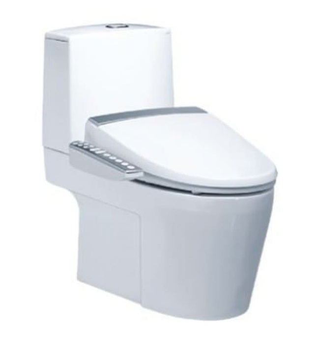 Bồn cầu 2 khối nắp điện tử Caesar CD1345+TAF200H