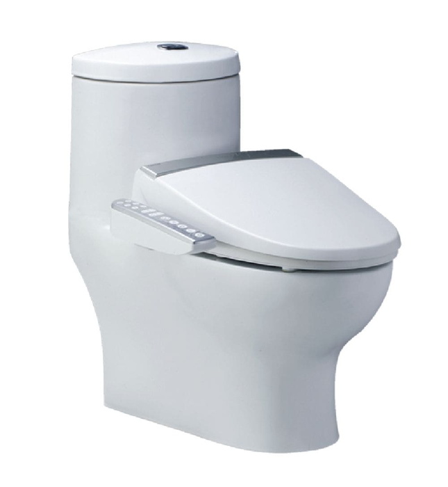 Bồn cầu 2 khối nắp điện tử Caesar CD1349+TAF200H