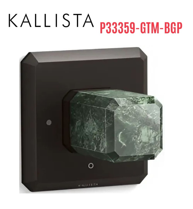 Bộ điều khiển âm lượng sen tắm - đá xanh màu đen Kallista P33359-GTM-BGP