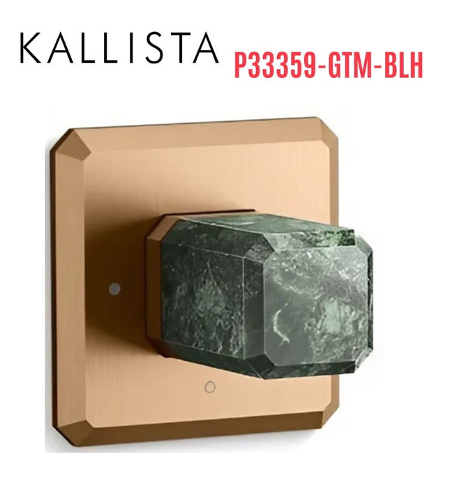 Bộ điều khiển âm lượng sen tắm - đá xanh màu đồng Kallista P33359-GTM-BLH
