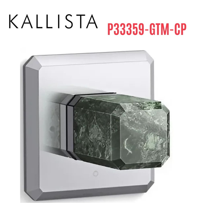 Bộ điều khiển âm lượng sen tắm - đá xanh màu chrome Kallista P33359-GTM-CP