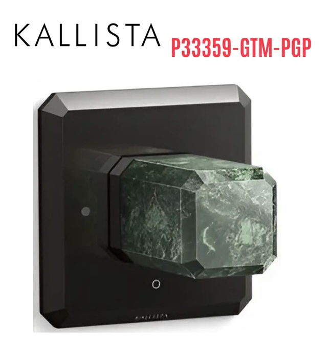 Bộ điều khiển âm lượng sen tắm - đá xanh màu đen Kallista P33359-GTM-PGP