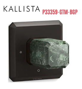 Bộ điều khiển âm lượng sen tắm - đá xanh màu đen Kallista P33359-GTM-BGP