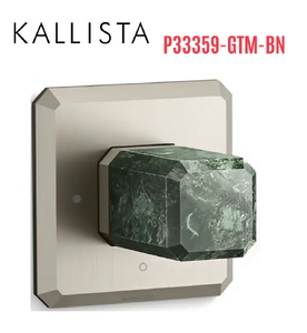 Bộ điều khiển âm lượng sen tắm - đá xanh màu nickel Kallista P33359-GTM-BN