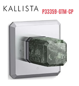 Bộ điều khiển âm lượng sen tắm - đá xanh màu chrome Kallista P33359-GTM-CP