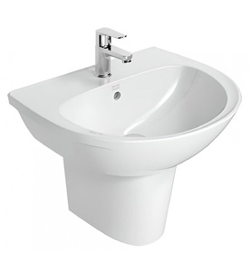 Chậu rửa mặt treo tường chân lửng American Standard 0953-WT+0712-WT