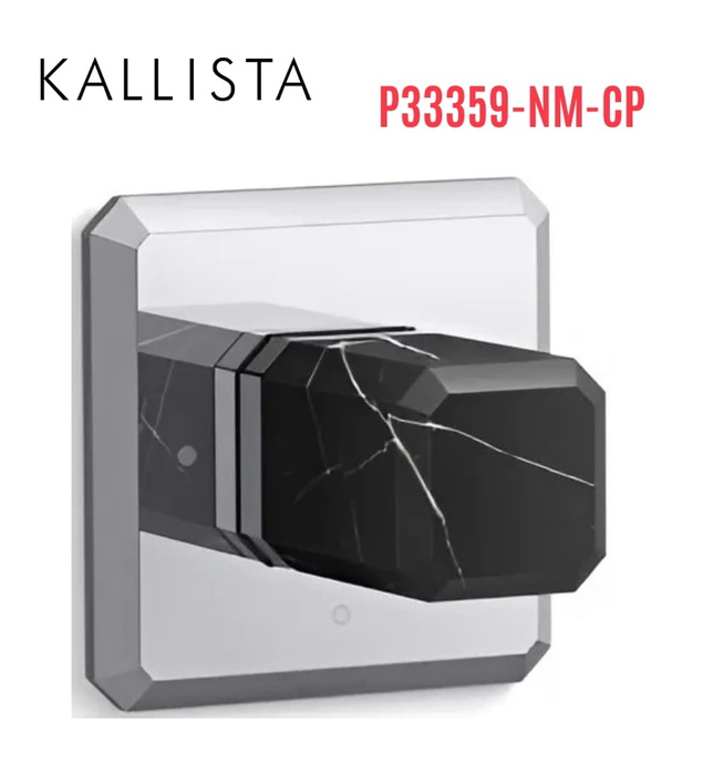 Bộ điều khiển âm lượng sen tắm - đá đen màu chrome Kallista P33359-NM-CP