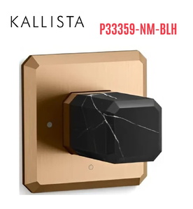 Bộ điều khiển âm lượng sen tắm - đá đen màu đồng Kallista P33359-NM-BLH