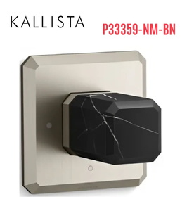 Bộ điều khiển âm lượng sen tắm - đá đen màu nickel Kallista P33359-NM-BN