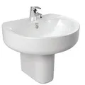 Chậu Lavabo Treo Tường Chân Lửng American Standard Concept Sphere 0552-WT+0740-WT