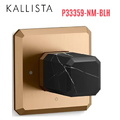 Bộ điều khiển âm lượng sen tắm - đá đen màu đồng Kallista P33359-NM-BLH