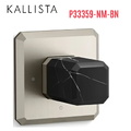 Bộ điều khiển âm lượng sen tắm - đá đen màu nickel Kallista P33359-NM-BN
