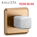Bộ điều khiển âm lượng sen tắm - đá trắng màu đồng Kallista P33359-WC-BLH