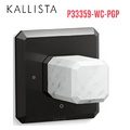 Bộ điều khiển âm lượng sen tắm - đá trắng màu đen Kallista P33359-WC-PGP