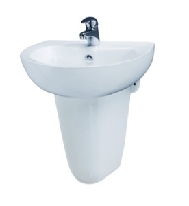 Chậu Rửa Mặt Treo Tường + Chân lửng Caesar L2150D+P2443